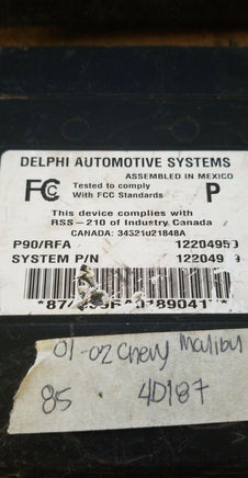 12204959 Chevy Malibu 2001 BCM Body Control Module - Swan Auto