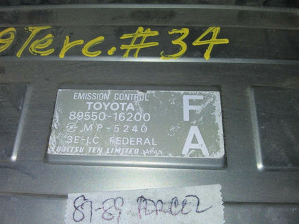 1987-1989 Toyota Tercel emission control module 89550-16200.