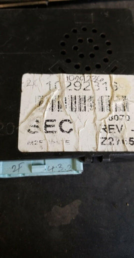 1989-1999 Chevy Corvette Anti-lock control module 10292316.