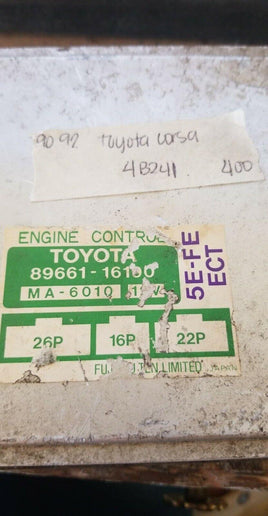 1990-1992 Toyota Corsa ecu ecm computer 89661-16100.