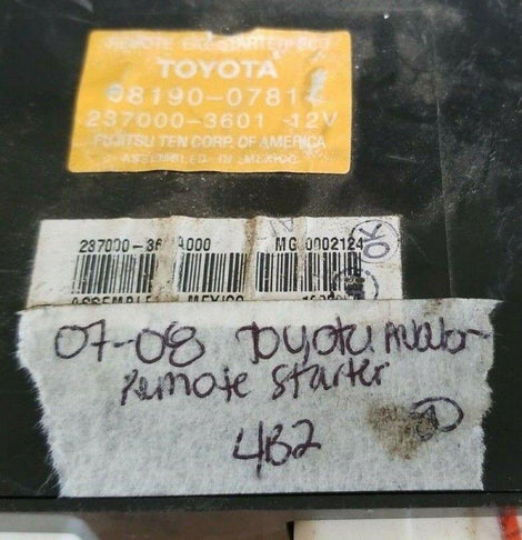 2007-2008 Toyota Remote Starter Control Module 08190-07811 - Swan Auto