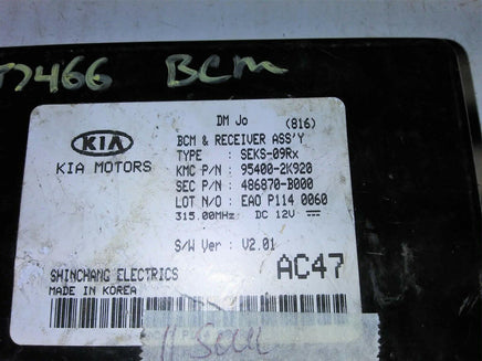 2011 Kia Soul bcm body control module 95400-2K920 - Swan Auto