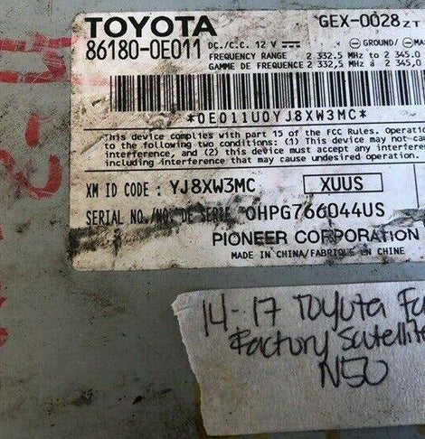 2014-2017 Toyota Camry factory Satellite Module 86180-0E011 - Swan Auto