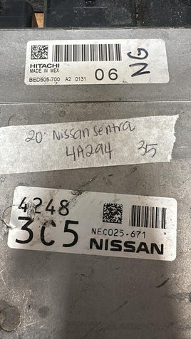 NEC025-671 Nissan Sentra ecm ecu computer 2020 - Swan Auto