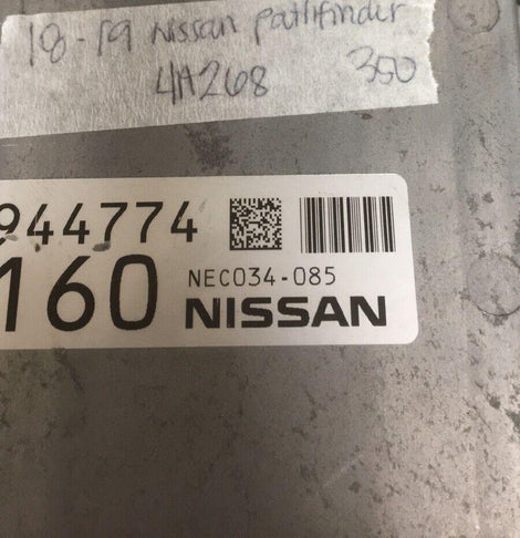 NEC034-085 ecm ecu computer 2018-2019 Nissan Pathfinder - Swan Auto